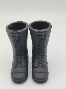 VINTAGE GI JOE BLACK HIGH BOOTS FOR 12" ACTION FIGURE 1/6 SCALE 1:6 - Bild 1 von 8