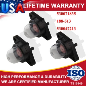 3x Primer Bulb For Craftsman Poulan Chainsaw 530071835 530047213 188-513 188-518 - Picture 1 of 11
