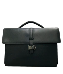 Montblanc Briefcase Business Bag Attache Case Leather Black 41x28.5x12cm - Picture 1 of 8
