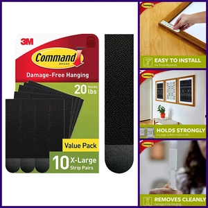 Command 20 Lb XL Heavyweight Picture Hanging Strips 10 Black Command Strips - Picture 1 of 10