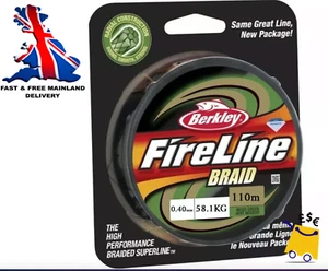 Berkley Fireline Braid 0.40mm 110m 58.1kg Moss Green Fishing Line - Picture 1 of 1