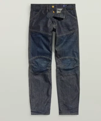 New $240 G-Star 5620 Elwood 3D Loose Jeans Men's 33 x 30 Indigo Blue Knee Cinch - Image 1 of 2