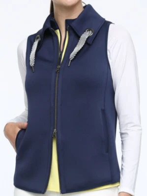 New Belyn Key Grommet Vest Womens Size- Small Navy Blue Retail: $157.00 - Image 1 of 4