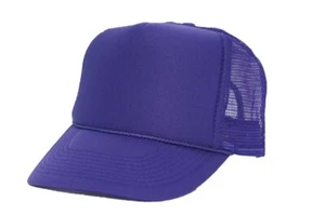 Trucker Hat Foam Mesh Baseball Cap Adjustable Snapback Solid Plain Men Hats - Picture 1 of 41