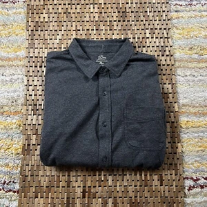 J. CREW Garment Dyed Button Down Work Shirt Jacket Grey Men’s Size Large L - Picture 1 of 4