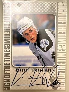1998-99 UD SP Authentic Sign of the Times #VL Vincent LECAVALIER Auto Signature - Picture 1 of 2