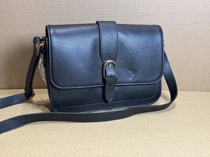 Fossil Zoey Large Magnetic Buckle Crossbody Black Bag Leather Women’s Purse - Picture 1 of 12