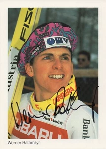 WERNER RATHMAYR - Tarjeta de autógrafo original firmada salto de esquí firmada - Imagen 1 de 1