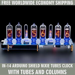 IN-14 Arduino Shield NCS314 Nixie Tube Clock 12/24h[TUBES COLUMNS] FREE SHIPPING