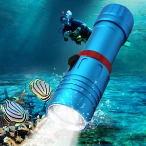 Tauch Taschenlampe LED 100m Unterwasser Tauchlampe Leuchten für Unterwassersport - Bild 1 von 9