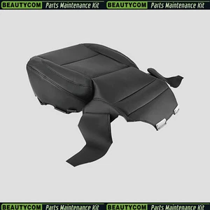 For 2015-2019 GMC Sierra 2500HD 3500HD Driver Bottom Leather Seat Cover Black US - Picture 1 of 14