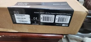 New Cisco SG350-28SFP Managed Switch 28 Gigabit SFP ports SN PSZ26211MBU - Picture 1 of 7