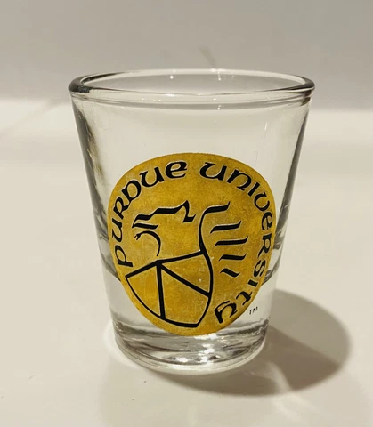 Purdue University Boilermakers Shot Glass 2.25” Gold Logo NCAA Cover