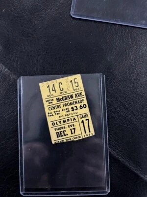 1953 chicago black hawks vs Red Wings GORDIE HOWE GOAL ticket stub - Image 1 of 2