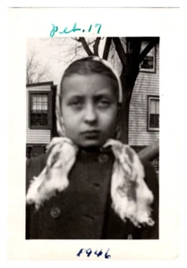 Vintage Foto schönes junges Mädchen mit Kopftuch Americana, 40er Jahre Mode - Bild 1 von 2