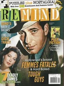 Remind Magazine Septembe 2017 Sexiest Femmes Fatales & Hard Boiled Tough Guys NM - Picture 1 of 2