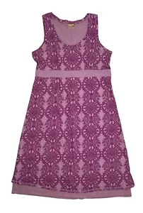 Athleta Vyasa Dress Large Tall Pink Purple Knit Sleeveless Sundress Tie Back - Picture 1 of 7