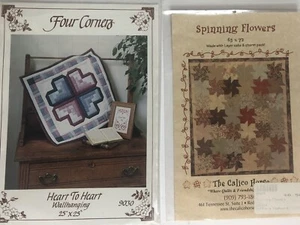 2 Quilting Patterns ~ Spinning Flowers & Four Corners ~ Pattern Instructions - Picture 1 of 5