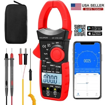 6000 Counts Digital Clamp Meter Multimeter True RMS AC DC Current Volt Amp Meter - Image 1 of 4
