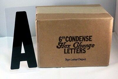 6  Condensed Changeable Sign Letters Printed On 6 7/8  Clear Flex Plastic Panel • 94.99$