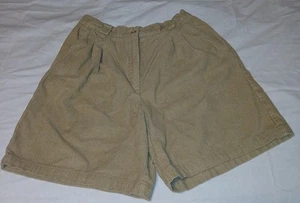 VINTAGE Counterparts Petites Womens Shorts Corduroy Khaki Size 10 Petite - Picture 1 of 6