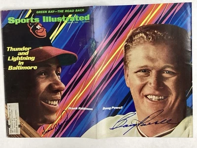 Frank Robinson Boog Powell Signed Sports Illustrated 10/6/69 Orioles JSA - Image 1 of 4
