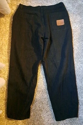 Boss de colección de I.G. Pantalones de mezclilla negros holgados hip hop de diseño para hombre talla 38x30 Y2K Foto 1 de 4