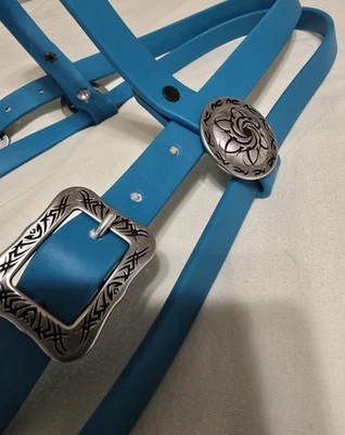 Cabezal Brida Horse Tack TEAL Beta Bio-thano con Conchos Usado Foto 1 de 4