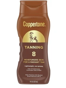 Coppertone Tanning Sunscreen Lotion SPF8 8oz New - Picture 1 of 8
