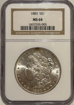 1883 P Morgan Silver Dollar NGC MS64 Better Date Morgan - Image 1 of 4