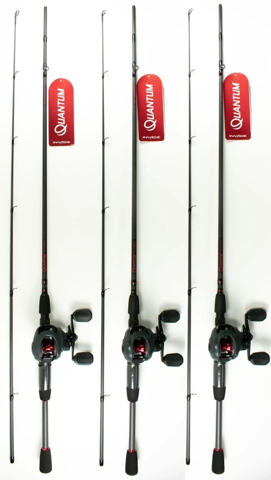 (LOTE DE 3) QUANTUM INVADE 100 6'6" MEDIO PESADO 2 PIEZAS DIESTRO BAITCAST COMBO 21-40441 Foto 1 de 1