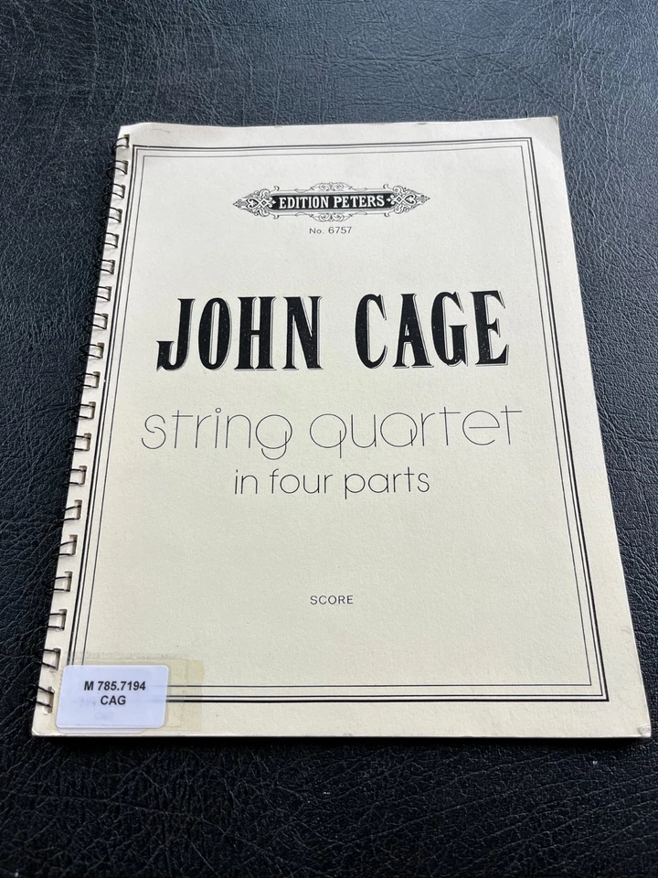 JOHN CAGE - String Quartet in Four Parts - Score - Edition Peters - Image 1 of 1