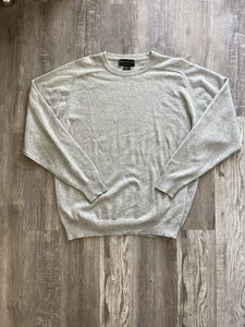 Daniel Bishop Sweater Mens XL Grey Cashmere Pull Over Long Sleeve Soft - Picture 1 of 8
