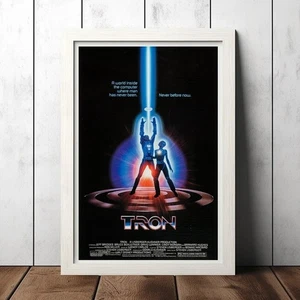 Tron 1982 Classic Vintage Movie Poster - Film Fan Collectibles - Retro Movie Pos - Picture 1 of 8
