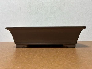 Tokoname Yūji Nakano Purple Clay Rectangular Bonsai Pot with Step Foot Used - Picture 1 of 16