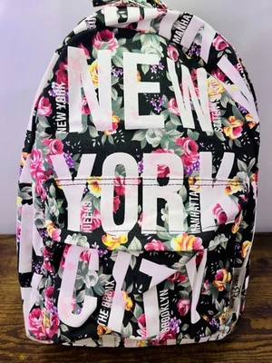 Robin Ruth Нью-Йорк черный цветочный рюкзак стильный цветной Нью-Йорк ~ совершенно новый - Изображение 1 из 4
