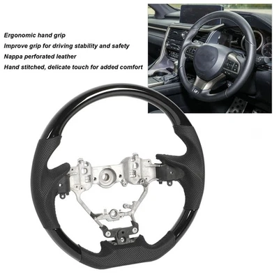 2022 Glossy Black Hydro Dip Steering Wheel Perforated Leather Fit For RX AL20 - Image 1 of 4