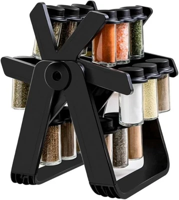 Kitchen Spice Organizer 360° Rotating Ferris Wheel Rack with 18 Refillable Jars - Image 1 of 4