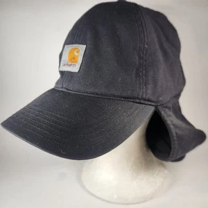 CARHARTT Trapper Cap Hat Men's Large Black Lined Outdoor - Picture 1 of 11