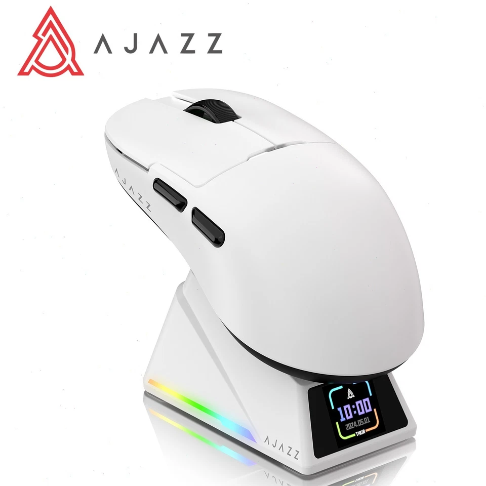 AJAZZ AJ159 APEX Wireless Gaming Mouse with 8K Magnetic Charging Base 42K DPI - Image 1 of 4