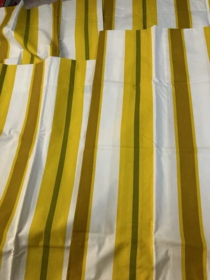 4 Fundas de Almohada SEARS 42x36 42x46 y Perma Prest Amarillo/Marrón Rayas Retro MCM Foto 1 de 4