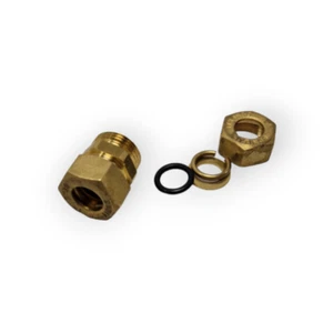 RACCORDO TUBO RAME DOPPIO GIUNTO MANICOTTO STRINGERE 10 12 14 16 18 22 COMPRESSI - Foto 1 di 1
