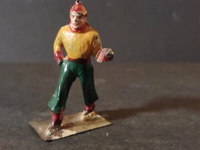 FIGURA DE JUGUETE DE PLOMO HECHA EN FRANCÉS EXCURSIONISTA SERIE VACACIONES DE INVIERNO VINTAGE AÑOS 40 Foto 1 de 4