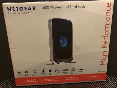 NETGEAR N600 Wireless Dual Band Router 300+300 Mbps WNDR3400 GC  - Image 1 of 4
