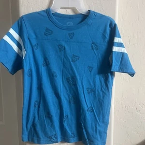 Superman Shirt Youth Boy's Large Blue Short Sleeve Authentic & Original T Shirt - Picture 1 of 7