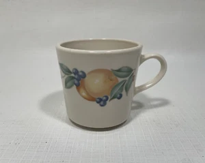 Corning Abundance Coffee Cup Mug Fruit Design Blue Red Green Orange Vintage USA - Picture 1 of 4