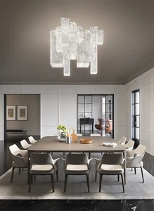 Plafoniera da soffitto di lusso design moderno in cristallo trasparente MS-549 - Picture 1 of 3