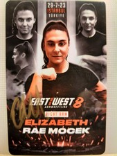SIGNED Elizabeth Rae Mocek East Vs West 8 ArmWrestling Trading Card