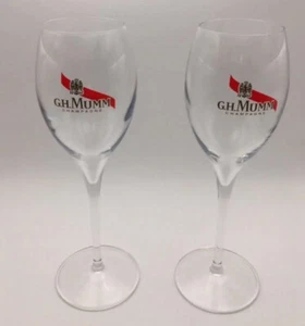 G.H.Mumm Set Of 2 Classic Champagne Fluted Stemware Glasses - Picture 1 of 3