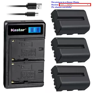 Kastar Battery LCD Dual Charger for Sony NP-FM500H & Sony a57 a65 a68 a77 a99 - Picture 1 of 12